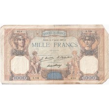 [#1294744] France, 1000 Francs, Cérès et Mercure, 1928-07-17, E.729, VF