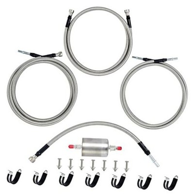  819-840 Fuel Lines Kit - Stainless Steel Braided Quick Repair for Chevy 