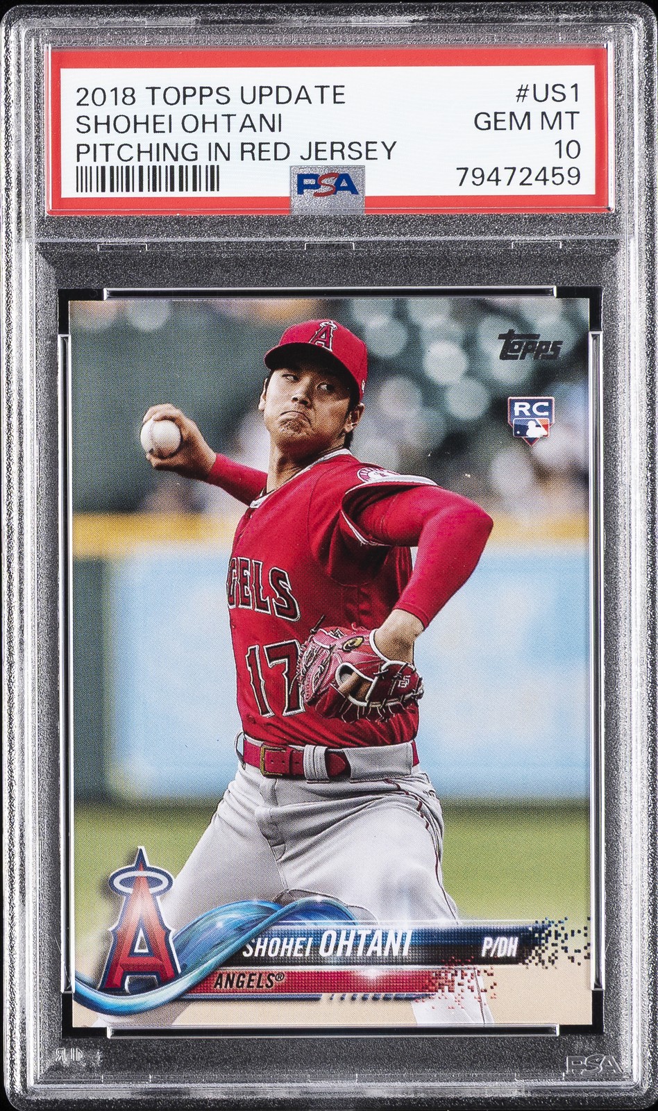2018 TOPPS UPDATE #US1 SHOHEI OHTANI PSA 10