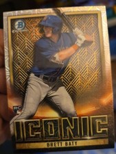 2023 Bowman Chrome Mega Box Mojo Brett Baty Iconic RC Refractor New York Mets