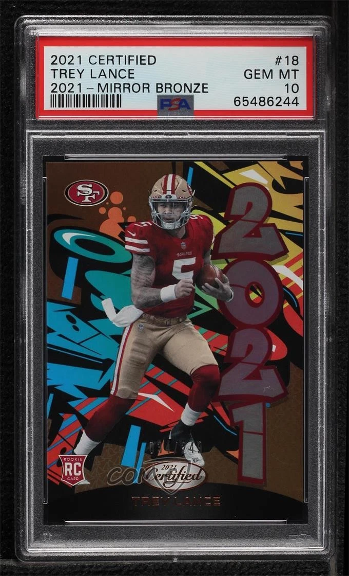 Trey Lance Panini Certified 2021 #18 Mirror Bronze