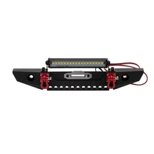 Metal Front Bumper With LED Light For 1/10 RC Axial SCX10 & SCX10 II 90046 TRX4