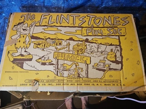 Marx The Flintstones Playset No#4672 Vintage 1960s With Box
