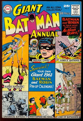Batman Annual #2 Very Nice Silver Age Superhero Vintage DC Comic 1962 FN-VF