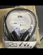 Cyber Acoustics AC-204 Stereo / Wired / Noise Cancelling Microphone Headset 7090