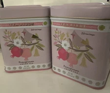 TEA BIRDS 🫖 Caffeinated POMEGRANATE GREEN TEA 🫖100 tea bags=2 tins BB:11/2027
