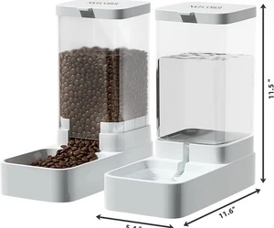 Ensemble de distributeur d'eau pour les animaux de compagnie gravity, distributeur automatique de nourriture pour chiens Cadeau