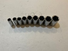 Rare Craftsman Usa Mid-length Semi-deep Sae 9pc Socket Set 38 Dr 6pt 38-78