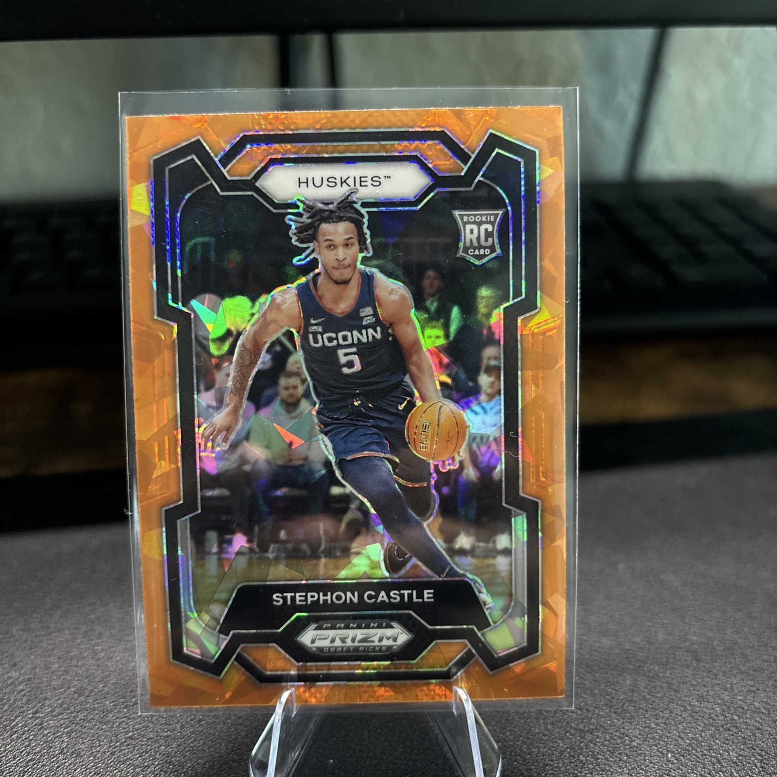 2024 Panini Prizm Draft Picks #17 Stephon Castle Prizms Orange Ice