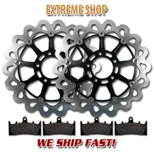 Front Stainless Steel Brake Rotor + Pads for Suzuki GSX 1300 R Hayabusa (99-07)