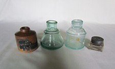 ANCIEN ENCRIER LOT 4 ENCRIERS POTERIE ET VERRE CARTER P J ARNOLD & PLUS