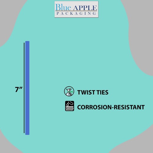 Blue Paper Bag Ties Twist Ties for Bags Cable Ties With Different Sizes - Picture 17 of 21