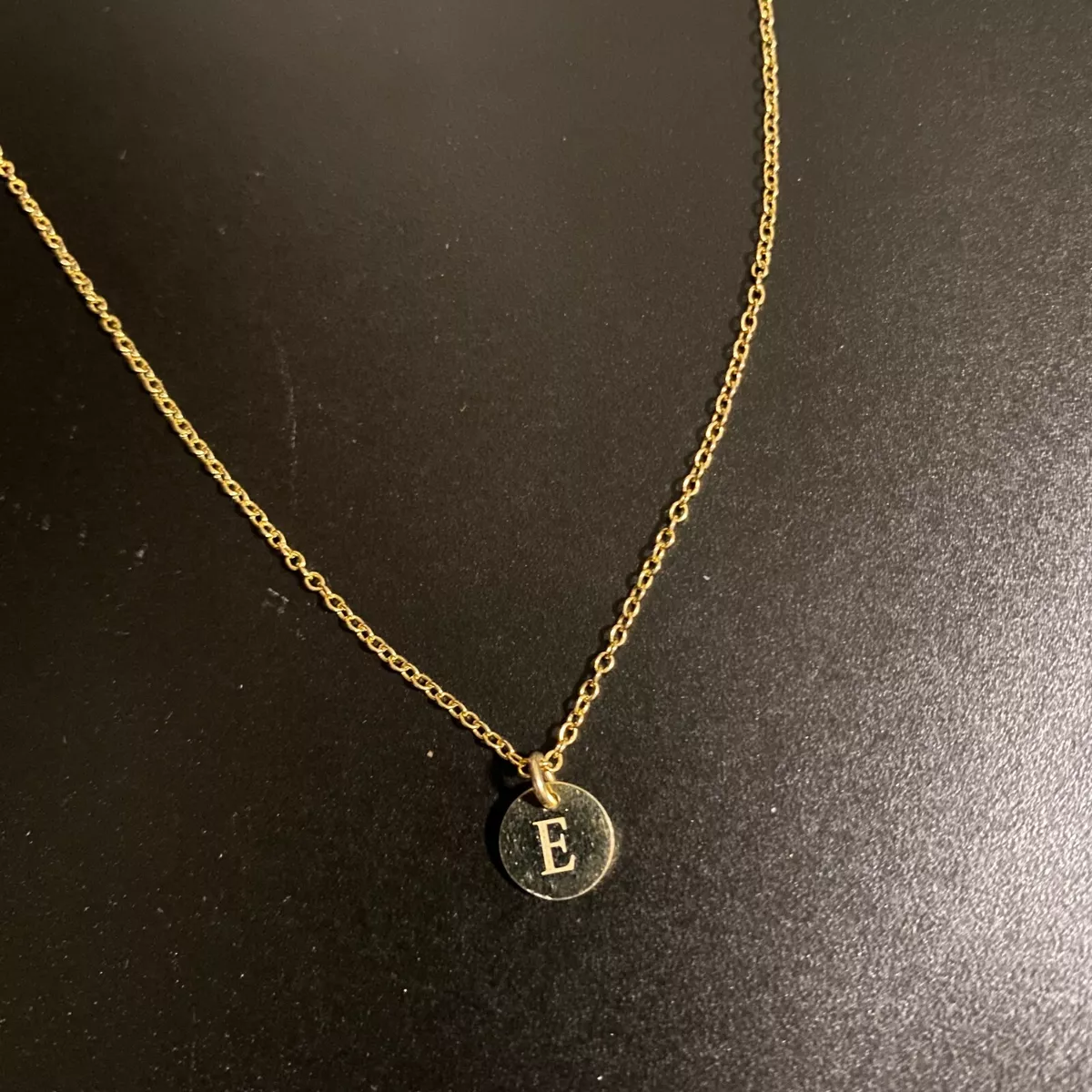 Savvy Cie Jewels E Initial Necklace Gold eBay