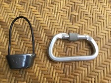 Vintage SMC Steel 4" D Lock Screw Carabiner USA  Black Diamond ATC Repel Device
