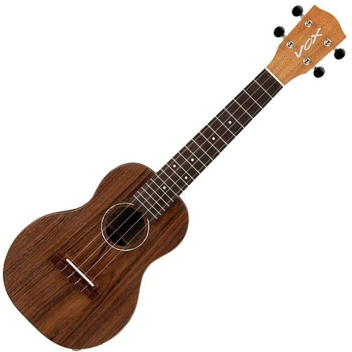 Vox VUP-33-COW Konzert Ukulele Gitarre Olive Walnut Top und Zubehör