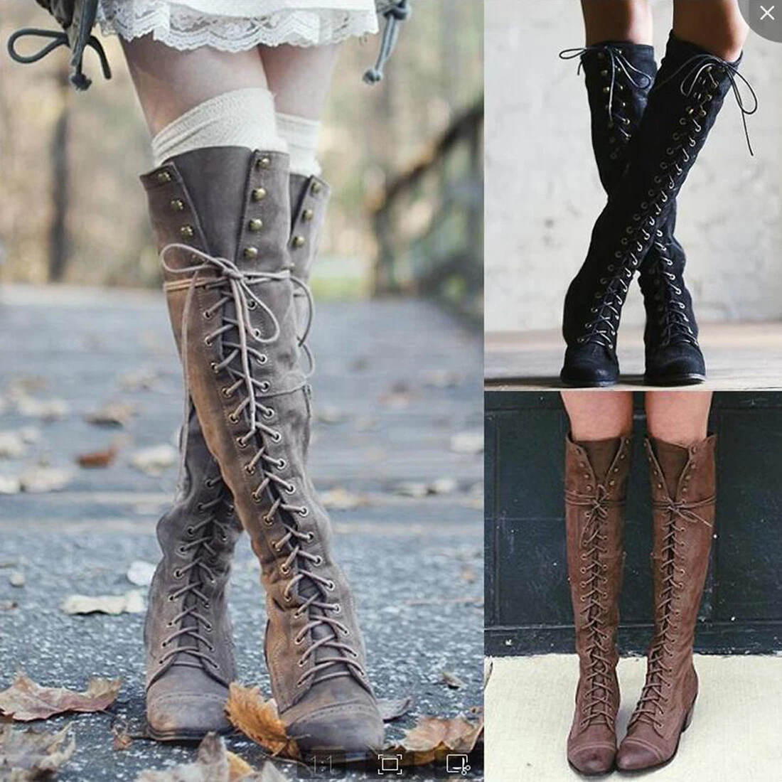 Thigh high hotsell combat boot