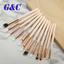 12pcs Pro Cosmetic Makeup Brush Tool Eyeshadow Eyeline Lip Blush Brushes Tools
