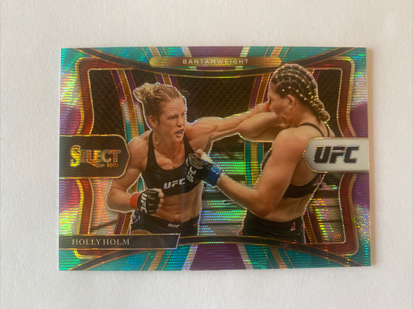 2021 Panini Select UFC Holly Holm Tri Color Prizm Premier Level #132