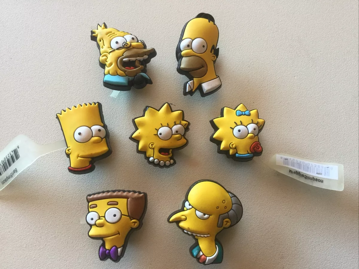 SIMPSONS HOMER BART LISA MAGGIE MR BURNS AUTHENTIC SHOE CHARM FITS CROCS HOLES
