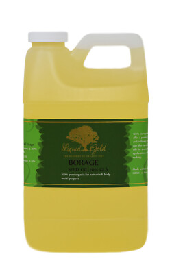 64 Oz Premium Liquid Gold Borage Seed Oil Pure & Organic Skin Hair Nails Health