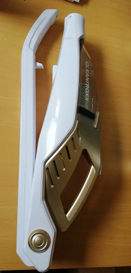 CLEANmaxx 2 in 1 Akku- Handstaubsauger Beutellos mit Knickgelenk weiß-gold NEU - Bild 2 von 4