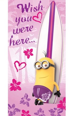 DESPICABLE ME Minions Island in the Sun28 x58 Pink Bath/ Beach Towel Summer