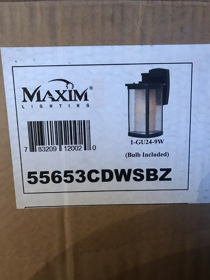 Maxim 55653CDWSBZ Bungalow LED 1-Light Wall Lantern, Bronze Finish - Image 2 of 4
