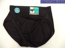 Vanity Fair, Women's Black Briefs, Size=L/7