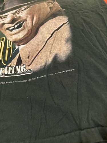 Vince Lombardi Vtg Green Bay Packers T Shirt Super Bowl XXXI Single Stitch XL 97 - Picture 6 of 14