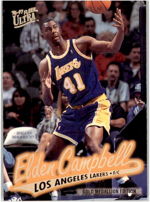 1996-97 Ultra Gold Medallion Lakers Basketball Card #G201 Elden Campbell