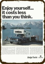 1967 DODGE D200 CAMPER SPECIAL Pickup Vintage-Look DECORATIVE REPLICA METAL SIGN