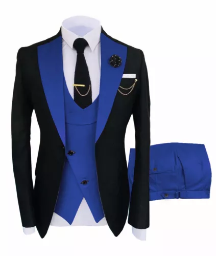 Traje de hombre blazer chaqueta conjunto de traje de 3 piezas business slim fit traje de hombre - Imagen 4 de 30