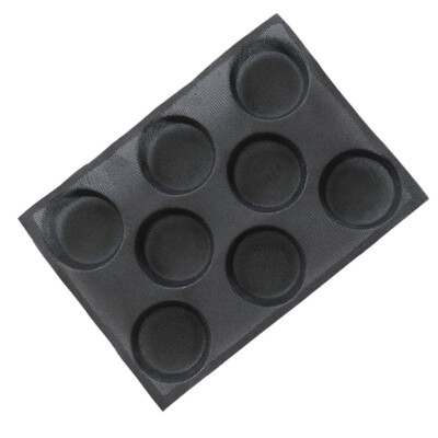 1PC Maker Pan Burger Bun Molds Silicone Bread Baking Pans Cheesecakes Black