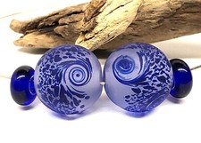 Handmade Lampwork Glass Beads From Murano OOAK Tamara Yarilo Brand 4 Pcs