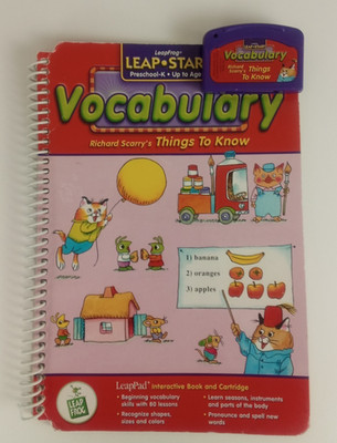 LeapFrog Leap Start Vocabulary Book & Cartridge Richard Scarry's Things To Know