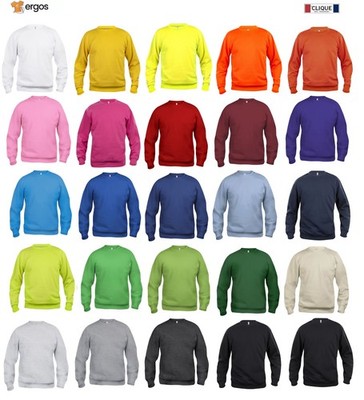 CLIQUE Sweatshirt BASIC ROUNDNECK Rollkragen Unisex Polyester Baumwolle Herren Damen