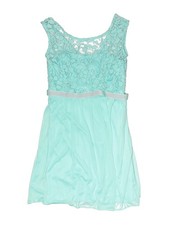 David's Bridal Girls Green Dress 6