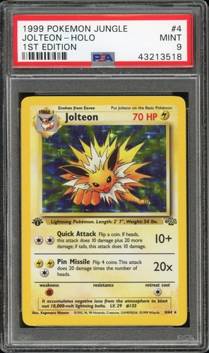 Jolteon (1st Edition) graded PSA 9 for sale on eBay