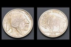 1 Troy oz Round 999 Silver Buffalo And Native American, Golden State Mint