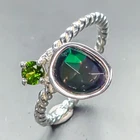 New Fashion Natural Black Opal Ring 925 Sterling Silver Size 8 /R454830