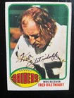 New ListingFred Biletnikoff Autographed  1976 Topps Football Card #25 Raiders HOF