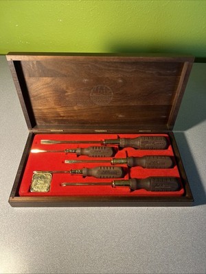 Rare Mac Tools 1986 Limited Edition 24k GOLD PLATED 5-Piece Screwdriver Set