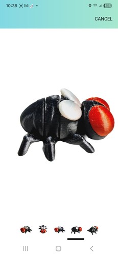 Fleximech Mini Mutaciones La Mosca 1.75" Articulado Impreso en 3D Insecto Mirador - Imagen 2 de 4