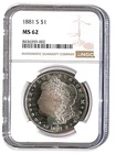 1881 S Morgan Dollar NGC MS62