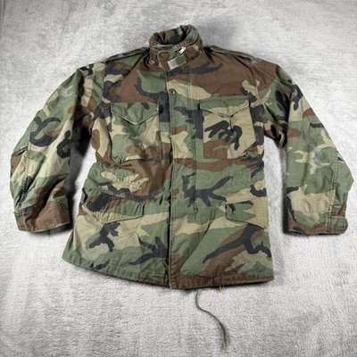 Alpha Industries M-65 Field Jacket Mens Small Regular Woodland Camo Military