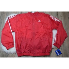 NWT Vintage 90s ADIDAS Soccer JEFFERSON Windbreaker Full Zip Jacket Men's Large
