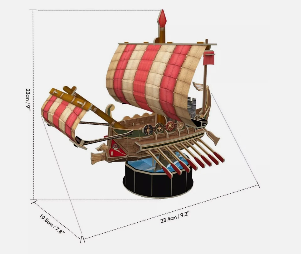 Toy Jigsaws 3D Puzzle Cubic Fun Ship Roman Warship 50-49B.C. 85 Pieces - Image 3 of 4