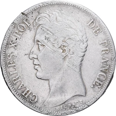 France, Charles X, 2 Francs, 1829, Rouen, Argent, TB+, Gadoury:516, KM:725.2 - Photo 1/2