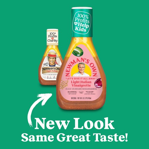 Newman's Own Light Italian Salad Dressing Gluten Free 16 Fl Oz Pack of 1 - Picture 3 of 6