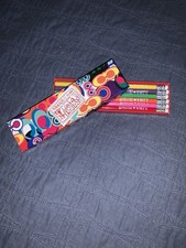 New Coach Poppy Colorful Pencil Set with Decorative Box 12 Pencils W/Extras